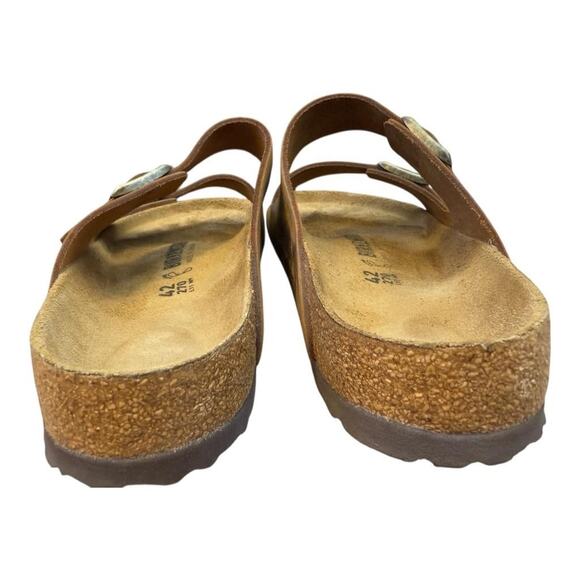 Birkenstock Arizona Brown Leather Slide Sandal Women sz 42 US 11 wide - Picture 3 of 6